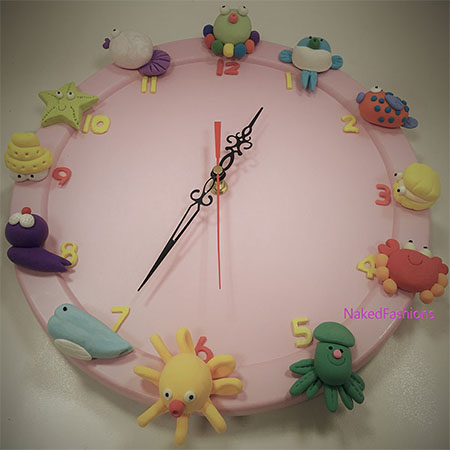 Nakedfashions Decoupage Clock